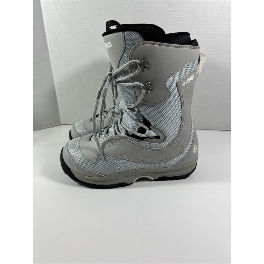 vans world traveler Hi Standard Snowboard Boots Size 10 Gray Baby Blue